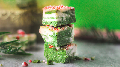 Fudge au Matcha et à la canne de bonbon